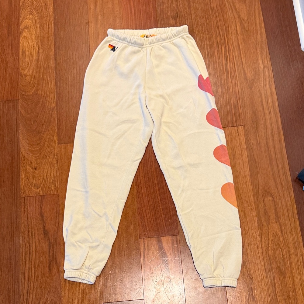 Aviator nation heart sweatpants size xs
